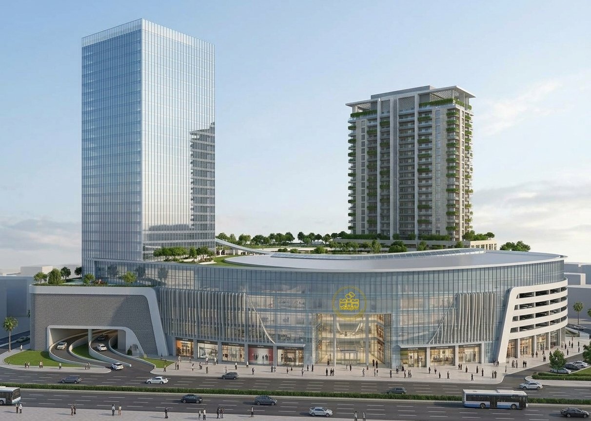 Conceptual Mass — Mixed-Use Towers & Mall Podium